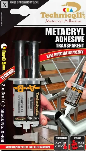 TE X-468 2X3ML TECHNICQLL Technicqll klej metakrylowy szybki x-468 6ml