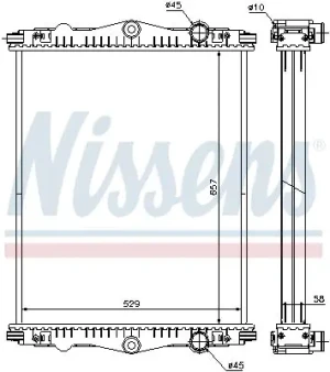 FA, FT DAF LF 55 Chłodnica wody NISSENS