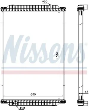 67196 NISSENS Chłodnica wody