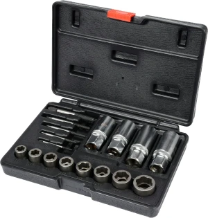 441263 YATO Zestaw wykrętaków do zerwanych śrub 17szt 1/2" 3/8" yt-06033