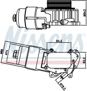 1.4 HDi Chłodnica oleju silnikowego CITROËN C3 NISSENS