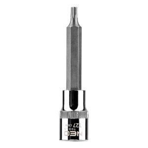 NEO08-762 NEO Końcówka torx na nasadce 1/2'' t27 x 100mm stal s2 08-762