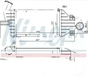 1.7 TD OPEL ASTRA G Chłodnica powietrza intercooler NISSENS