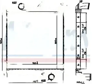FM VOLVO FM7 Chłodnica powietrza intercooler NISSENS