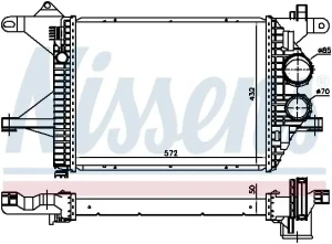 O 611, O 609, O 614 MERCEDES-BENZ T2 Chłodnica powietrza intercooler NISSENS