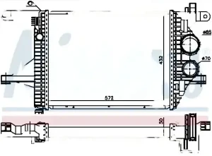 810 DT, 812 DT MERCEDES-BENZ VARIO Chłodnica powietrza intercooler NISSENS