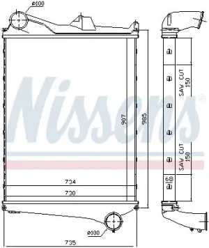FM VOLVO FM7 Chłodnica powietrza intercooler NISSENS