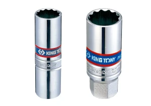 36B014 KING TONY King tony nasadka do świec 3/8" 14mm 63mm 12-kątna z gumową wkładką