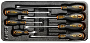 84-231 NEO Neo tools zestaw wkrętaków płaskich 7 szt. stal s2
