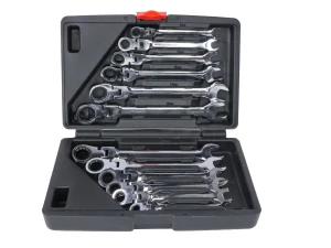 01EC06 MAGNUS Zestaw kluczy płasko-oczkowych łamanych z grzechotką 8-19mm 12szt mgs01851b