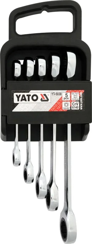YT-5038 YATO YATO Yato zestaw kluczy oczkowych z grzechotką 8-19mm 5szt. yt-5038
