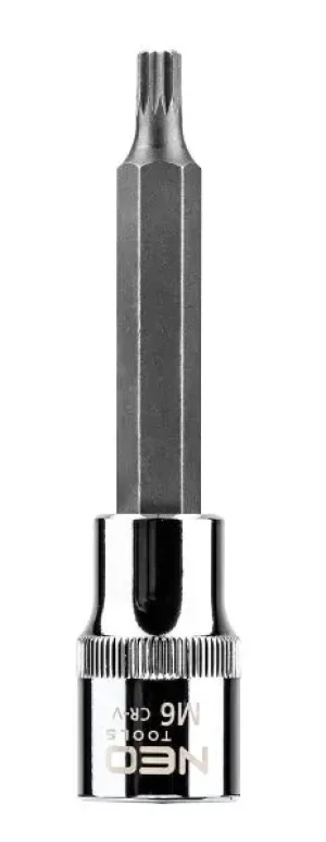 TPX08-741 NEO Końcówka spline na nasadce 1/2" m6 x 100mm s2 stal 08-741