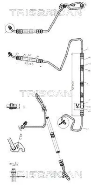 8516 16023 TRISCAN Wąż hydrauliczny, system kierowania