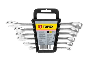 35D755 TOPEX TOPEX Topex 35d755 zestaw kluczy płasko-oczkowych 6 szt. 8-17mm crv