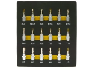 NR F1.ET158 STARLINE Starline zestaw nasadek 1/4" z końcówkami 18 el. cr-v