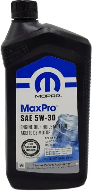 335591 MOPAR Mopar maxpro 5w-30 olej silnikowy syntetyczny 0,95l ms-6395