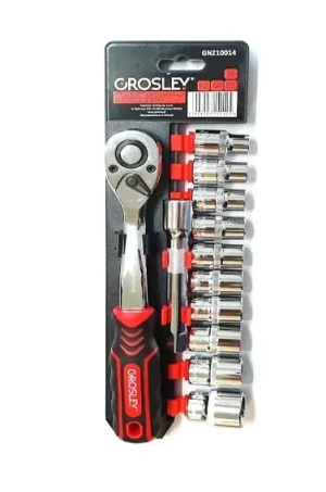 SATGNZ10014 GROSLEY Grosley zestaw nasadek 1/2" z grzechotką gnz10014