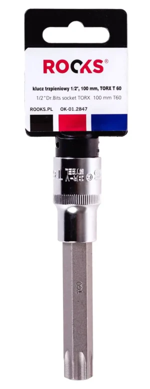 OK-01.2847 ROCKS Rooks klucz trzpieniowy 1/2", 100 mm, torx t 60