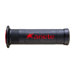 02642-RN ARIETE Ariete manetki gripy rączki skuter motocykl road czarne/czerwone 22/24mm