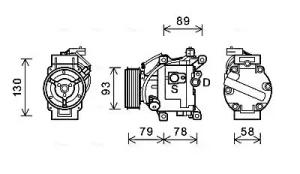 TOAK667 AVA QUALITY COOLING Kompresor, klimatyzacja