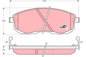 Klocki hamulcowe przód SUZUKI SX4 TRW