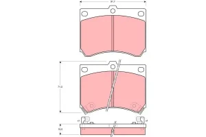 Klocki hamulcowe przód MAZDA 323 IV TRW