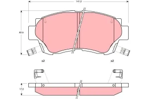 Klocki hamulcowe przód TOYOTA CORONA TRW