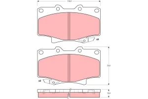Klocki hamulcowe przód TOYOTA LAND CRUISER J70 TRW