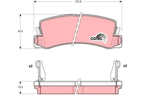 Klocki hamulcowe tył TOYOTA CARINA VI TRW