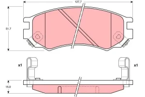 Klocki hamulcowe przód NISSAN ALMERA I TRW