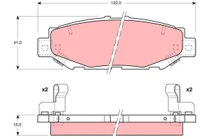 Klocki hamulcowe tył TOYOTA HIACE IV TRW