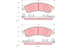 Klocki hamulcowe przód FORD USA MUSTANG TRW