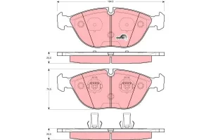 Klocki hamulcowe przód VW GOLF 4 TRW
