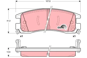 Klocki hamulcowe tył CHEVROLET IMPALA TRW