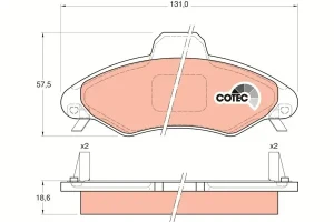 Klocki hamulcowe przód FORD ESCORT VI TRW