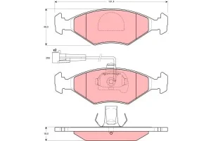 Klocki hamulcowe przód z czujnikiem FIAT PALIO TRW