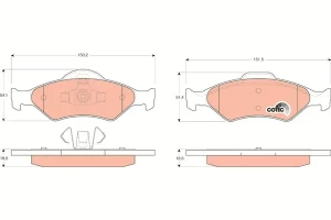 Klocki hamulcowe przód FORD ESCORT VI TRW