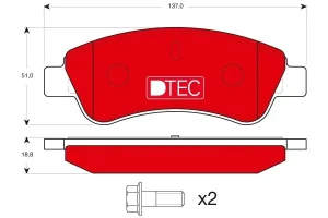Klocki hamulcowe przód PEUGEOT 206 TRW