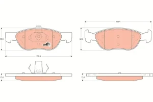 Klocki hamulcowe przód FIAT PUNTO II TRW