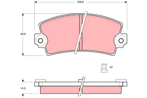 Klocki hamulcowe tył LOTUS ESPRIT S4 TRW
