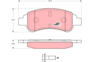 Klocki hamulcowe przód CITROËN C4 I TRW