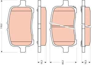 Klocki hamulcowe przód OPEL GT TRW