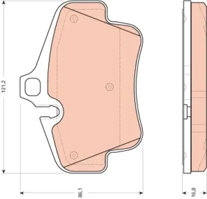 Klocki hamulcowe tył PORSCHE 911 V TRW