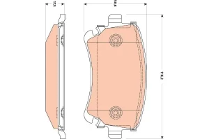 Klocki hamulcowe tył AUDI A4 B7 TRW