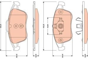 Klocki hamulcowe przód RENAULT MEGANE III TRW