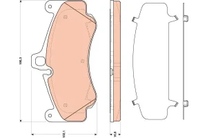 Klocki hamulcowe przód PORSCHE 911 VI TRW