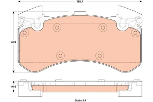 GDB1911 TRW Klocki hamulcowe przód