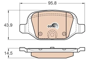 Klocki hamulcowe tył FIAT 500 TRW