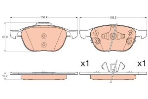 Klocki hamulcowe przód FORD FOCUS III TRW