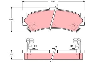 GDB3115 TRW Klocki hamulcowe tył